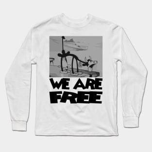 Steamboat Willie. We Are Free - 2 Long Sleeve T-Shirt